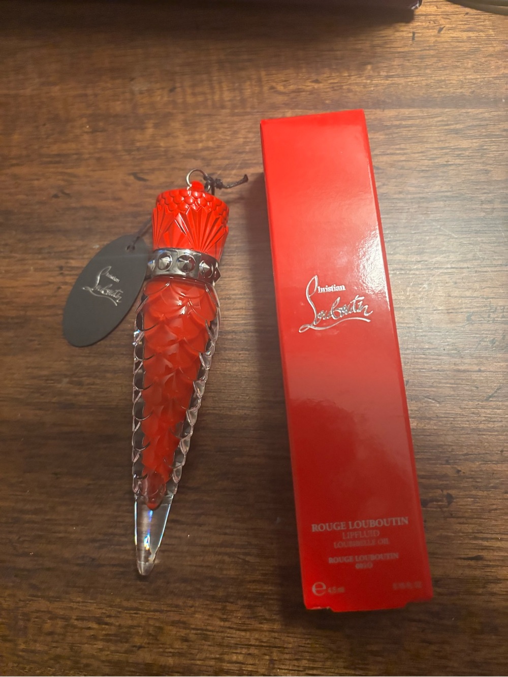 Christian Louboutin Red Crystal Rouge Lipfluid Oil